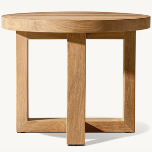 Modern <b>Round</b> Coffee <b>Table</b> for Home Terrace Balcony Hotel or Villa Use Durable Teak Wood with Smooth Finish - Product Image 2