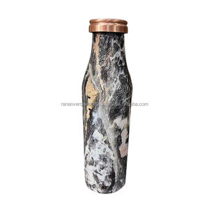 Botellas de agua Premium elegantes de cobre puro de 1000 ml Uso recubierto superior en gimnasio Oficina Viajes Yoga a precio de mercado - Product Image 2