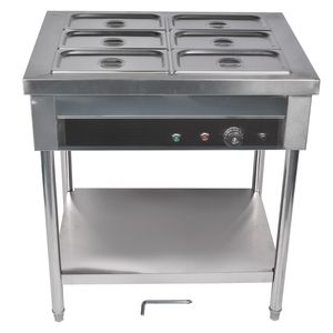 Scaldavivande Elettrico Professionale a 6 Vasche in Acciaio Inox per Buffet e Catering - Product Image 1