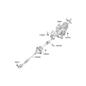 Nouvel ensemble colonne et arbre de direction d'origine - OEM 563003N200 - Product Image 2
