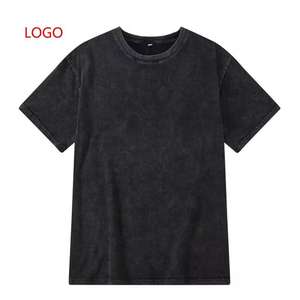 Camiseta de Alta Calidad para Hombre, Estilo Urbano, Oversize, 100% Algodón, Lavado Ácido Vintage, con Logotipo Personalizado - Product Image 1