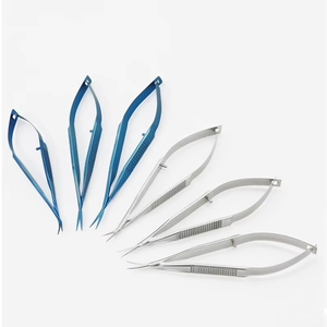 Ciseaux ophtalmiques en alliage de titane pour capsulotomie, ultra légers, bleus, non magnétiques, réutilisables, outil chirurgical pour microchirurgie ophtalmique - Product Image 4