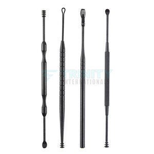 Ensemble de 5 outils noirs pour le nettoyage des oreilles, cure-oreilles et cuillères à double extrémité pour un nettoyage efficace des oreilles - Product Image 2