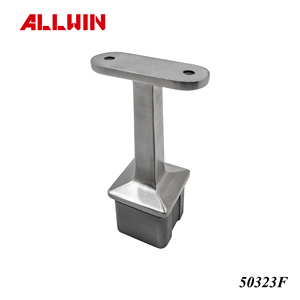 Customized OEM ODM Stainless Steel Wall Mounted Handrail Matte Black <b>Adjustable</b> Square Saddle Stem Bracket for 40x40mm Tube - Product Image 2