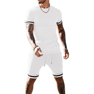Mens Casual <b>Matching</b> Set Manufacturer Cotton Cargo Shorts T Shirt 2 Piece OEM ODM Bulk Supply - Product Image 1