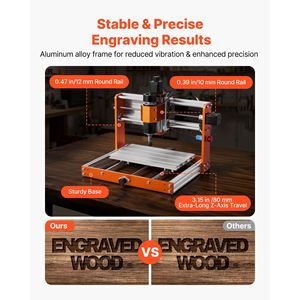 Macchina CNC per incisione e fresatura del legno 500W 3 assi Area di lavoro 300x180x80mm con controllo offline (NC Studio) - Product Image 3