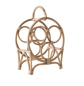 Space <b>Saving</b> Rattan Wine Rack For Apartment Kitchen Organization And Attractive Bottle Holder For Stylish Homes - Product Image 3