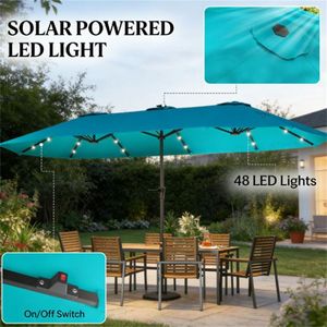 Ombrellone da Giardino Blu Senza Base, Eleganti Ombrelloni e Basi per Patio - Product Image 2