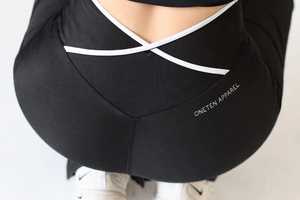 Leggings évasés taille haute respirants et sans coutures pour femme One Ten Apparel – Pantalon de sport unicolore avec effet ventre plat - Product Image 2