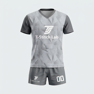 Maillot de volley-ball pour hommes, haute qualité, motif uni, séchage rapide, antibactérien, personnalisable avec nom d'équipe, manches courtes, col en V – Vente chaude - Product Image 3