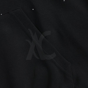 Ropa de estilo urbano moderno, sudadera básica de algodón mezclado con pedrería, ideal para uso casual, actividades al aire libre y viajes. - Product Image 4