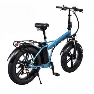 Bicicleta Eléctrica Plegable de Lujo con Llantas Anchas de 20*4 Pulgadas, 7 Velocidades, Equipada con Frenos de Disco Dobles, Batería de Litio de 48V 10Ah - Product Image 2