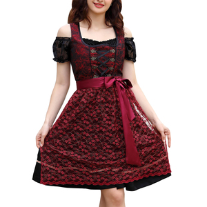 Vestido tradicional alemán Dirndl para mujer, diseño personalizado, patrón sólido, ligero, vestido bávaro Dirndl para mujer en venta - Product Image 1