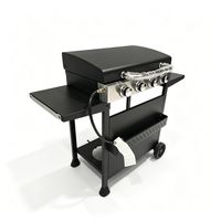 Barbecue au gaz propane de qualité supérieure pour l'extérieur, 4 brûleurs, avec brûleur latéral