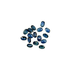 Saphirs bleu-vert naturels non traités, ovales calibrés 6x8mm, pierres précieuses de saphir bleu-vert naturelles facettées pour la création de bijoux - Product Image 4
