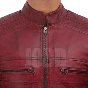 Chaqueta de Cuero Vacuno para Hombre, Último Modelo, con Cuello Alto y Logotipo Frontal, Venta al Por Mayor, Superventas 2026 - Product Image 5