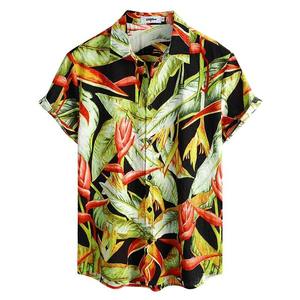 Hot Selling Men Summer Cotton <b>Polyester</b> Vacation Hawaiian <b>Shirt</b> Breathable Aloha Digital Printed <b>Shirt</b> OEM Manufacturer - Product Image 3