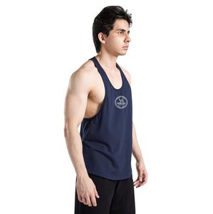 Navy Impulse <b>Stringer</b> <b>Men's</b> Gym Tank Top Sleeveless Workout Fitness Training Bodybuilding <b>Stringer</b> Athletic Muscle Cotton <b>Vest</b> E - Product Image 4
