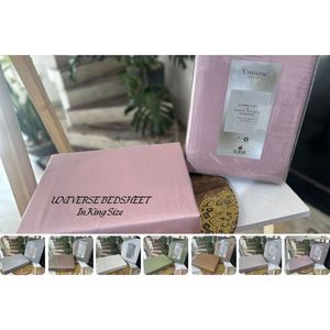 UNIVERSE 108x108 Inch Cotton Hotel Bedding Set American Style 4 Piece King Size Fitted & <b>Flat</b> <b>Bed</b> <b>Sheets</b> - Product Image 1