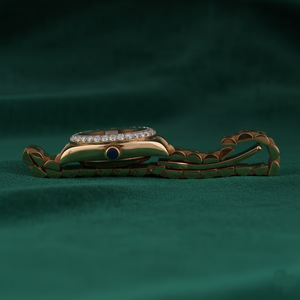 Montre de luxe pour femme en or rose, cadran rose, lunette sertie de diamants, acier inoxydable, quartz, étanche, montre cadeau pour femme - Product Image 5