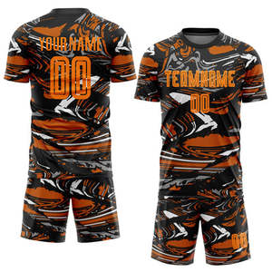 Custom <b>Flame</b> Design Soccer Jersey Uniform Short Sleeve Sublimation Print Breathable 100% Polyester Unisex Adult Teamwear 140g - Product Image 1