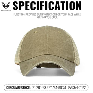 Casquettes de baseball durables, vintage, lavées, 100% haute qualité, confortables, respirantes, imperméables, en maille, pour adultes, protection UV - Product Image 4