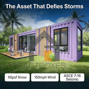 <span class=keywords><strong>Maison</strong></span> conteneur haut de gamme 20/40 pieds, prête pour l'énergie solaire, avec panneaux isolants en acier, maisonnette durable pour une vie écologique - Product Image 1