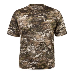 เสื้อยืดลายพรางพิมพ์ลายดิจิตอลแบบสั่งทำขายส่งสำหรับผู้ชาย แขนสั้น เสื้อยืดลายพรางสำหรับล่าสัตว์ - Product Image 1