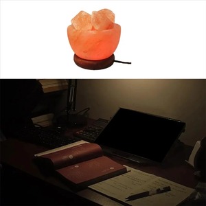 โคมไฟเกลือหิมาลัย LED เปลี่ยนสีได้ ใช้เป็นเครื่องฟอกอากาศ ตกแต่งโต๊ะข้างเตียง ของประดับตกแต่ง บริสุทธิ์ ปลอดภัยสำหรับรับประทานได้ - Product Image 3