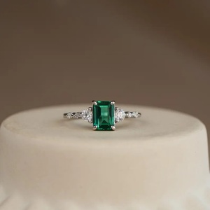 Soldes de la Saint-Valentin, certifié IGI, plaqué or 18 carats, argent sterling 925, diamant taille cœur 8x10 mm, serti à griffes, minimaliste, vintage - Product Image 1