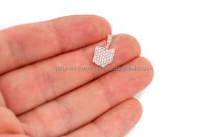 2026 Trending 10K <b>Solid</b> <b>Gold</b> Hip Hop Style Natural Stone Yellow <b>Gold</b> Plated Geometric Shape <b>Pendant</b> Necklace Washington Charm - Product Image 5