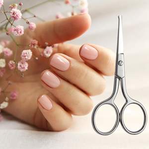 Tijeras Rectas de Acero Inoxidable de 3.5 Pulgadas, Multifuncionales, para Cutículas, Pedicura, Belleza, Cuidado Personal, Uñas, Cejas, Pestañas, Piel Seca - Product Image 2