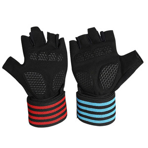 Custom Half Finger Cycling Gloves Neoprene UV Protection Non Slip PU Coated Motorcycle Riding Gloves Unisex OEM Outdoor Sports - Product Image 1