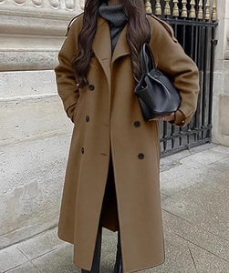 Manteaux longs amples et élégants personnalisables pour femme, style automne, pour le travail en hiver, respirants, vente en gros - Product Image 4