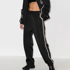 Custom <b>Reflective</b> Windbreaker Tracksuit Set Women's Black Sportswear Lightweight <b>Running</b> Fitness Activewear OEM Wholesale - Product Image 4