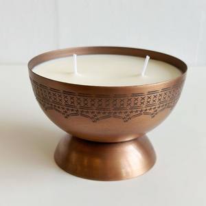 Cuenco de cobre martillado a mano con tapa, portavelas decorativo para aromaterapia, tarro de cobre de lujo para decoración del hogar y mesa - Product Image 1