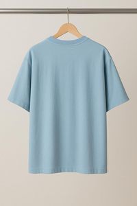 Camiseta Premium para Hombre de Textura Suave, Corte Holgado, Tejido Grueso de Felpa Francesa, Transpirable, de Calidad, Lisa, Ropa Masculina de Moda - Product Image 2