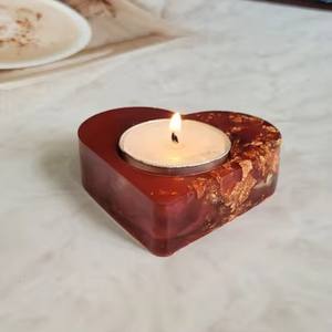 ที่ใส่เทียนเรซิ่นอีพ็อกซี่รูปหัวใจ งานแฮนด์เมด คุณภาพดี ราคาถูก ที่นี่ - Product Image 1