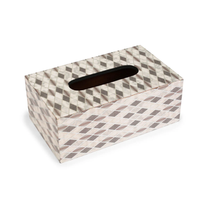 Boîte à mouchoirs décorative artisanale en bois imprimé, pour la maison, le salon ou la table. - Product Image 4