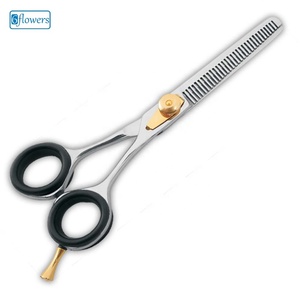 <b>Thinning</b> Shears Stainless Steel Blade Silicon Rubber <b>Rings</b> Customized Barber Scissors - Product Image 1