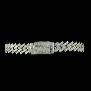 925 Silver Moissanite Cuban Link Bracelet Iced Out Hip Hop Bling Bracelet Bold Jewelry For Men Women Gift Design - Product Image 4