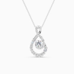 Pendentif en diamant cultivé en laboratoire Twinkling Curve avec diamants de 1,10 carat en or jaune 9 carats, or blanc, or rose - Product Image 2