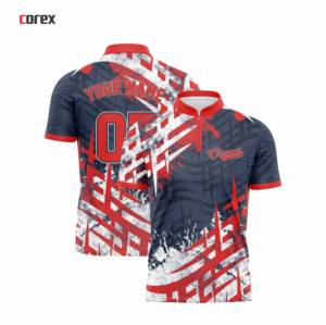 Maillot de bowling rose personnalisable pour homme avec nom et numéro d'équipe, impression par transfert thermique, respirant, séchage rapide, manches courtes - Product Image 3