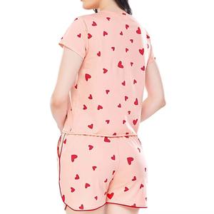 Ensemble chemise et short pour femme, multicolores, 2 pièces, tissu en coton doux et respirant, idéal pour un usage quotidien en été, ensemble short pour femme - Product Image 3