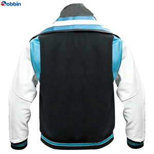 Chaqueta Universitaria de Lona con Cuello Marinero para Adultos, Unisex, Negra, de Invierno, de Secado Rápido, Resistente al Viento, Bordada, de BOBBIN INDUSTRIES - Product Image 6