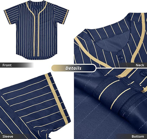 Maillot de baseball unisexe avec poche pour stylo, fente sur la manche gauche, personnalisable, en maille respirante, boutonné sur le devant, manches courtes - Product Image 4