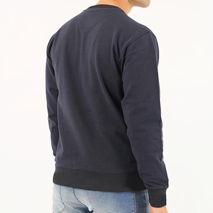 Sweat-shirt à col rond pour homme, coupe classique, couleur unie, tricoté, 100% coton, vêtement décontracté pour l'automne - Product Image 2