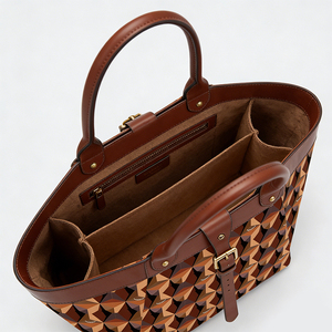Sac fourre-tout pour femme léger à imprimé vintage, en cuir de haute qualité, style designer, grande capacité, imperméable, design à ouverture supérieure - Product Image 6