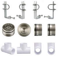 Kit de raccordement en PVC pour support de tuyau de distribution de pulvérisation en acier inoxydable pour laveur de modules solaires de plantation