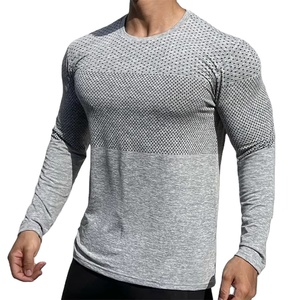 Camisetas Deportivas Personalizadas para Hombre, Manga Larga, Casuales, para Gimnasio, de Secado Rápido, Ecológicas, de Poliéster/Algodón, Transpirables - Product Image 5